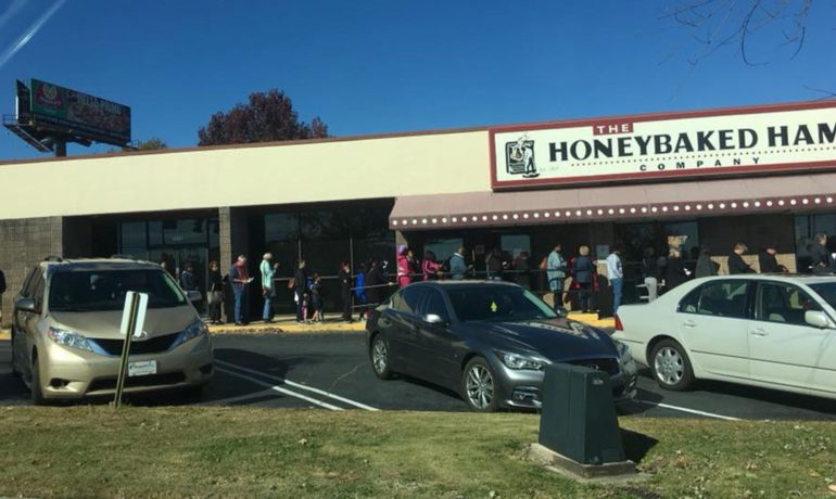 Lines wrap around Honey Baked Ham stores in L.A.